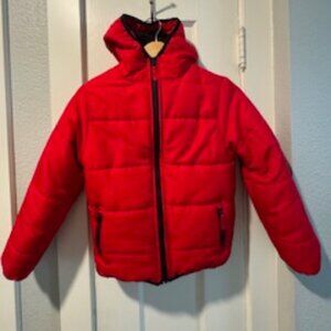 KIDS RED PUFFY COAT